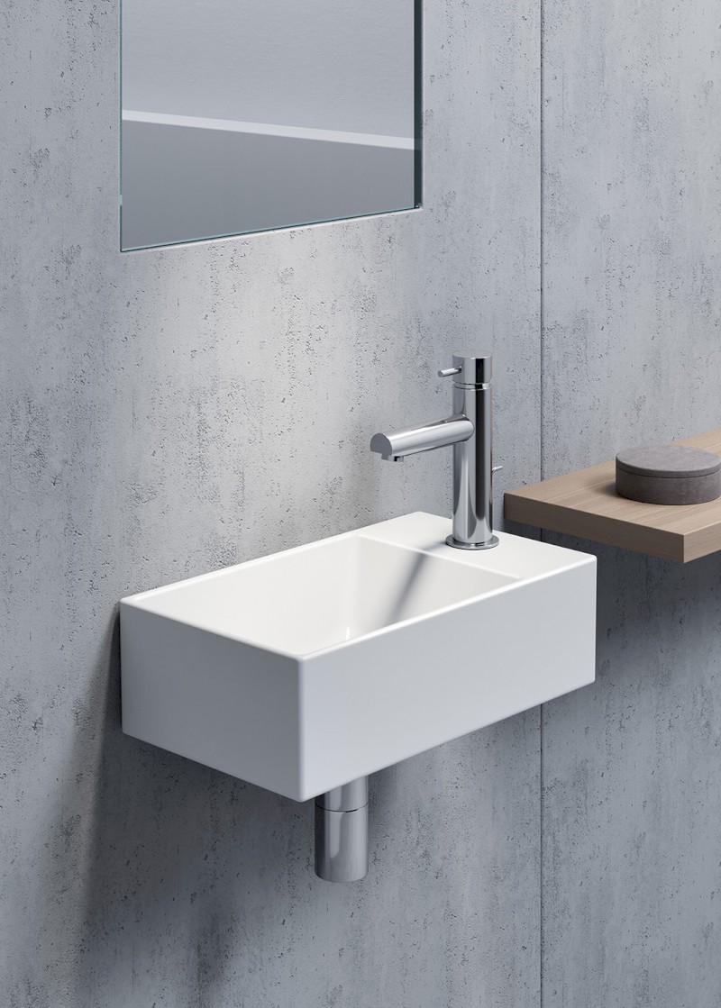 KUBE X keramické umývátko 40x23cm, pravé/levé, bílá ExtraGlaze 9484111