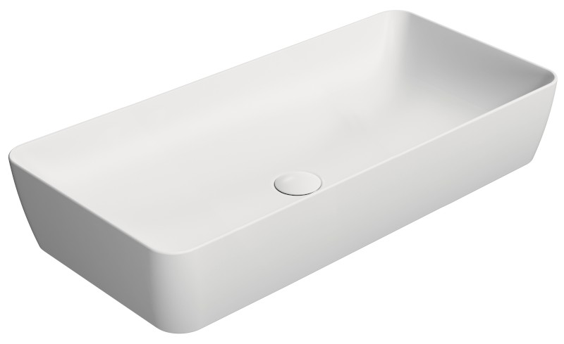 NUBES keramické umyvadlo na desku 80x40cm, bílá mat 904009