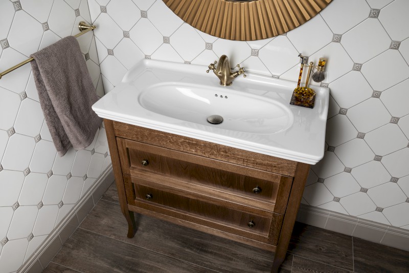 RETRO umyvadlová skříňka 83,5x80x43cm, buk 1630