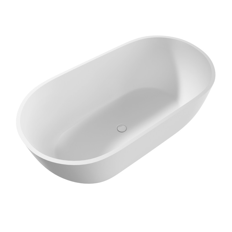 REDUTA volně stojící vana litý mramor 150x75x46cm, bílá 72843