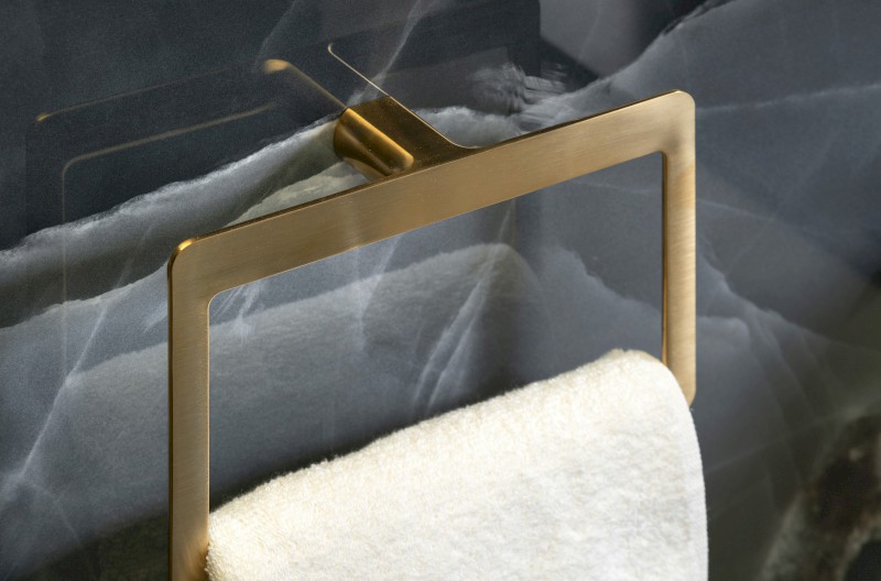 PIRENEI držák ručníků, zlato mat PI7088