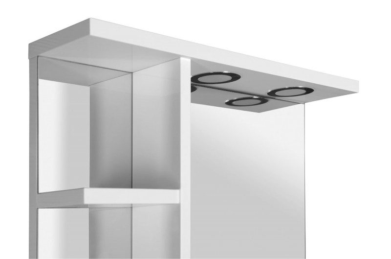 KORIN zrcadlo s LED osvětlením a policemi 80x70x12cm KO350