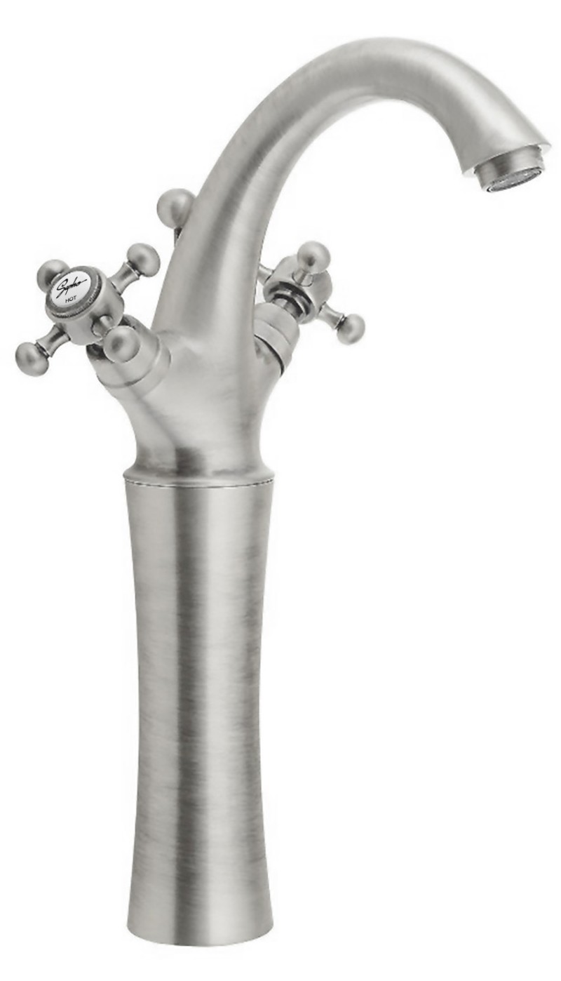 ANTEA stojánková umyvadlová baterie vysoká s výpustí, výška 300mm, nikl 3278L