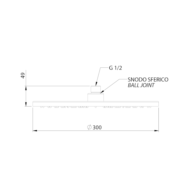 Hlavová sprcha, průměr 300mm, zlato SF417