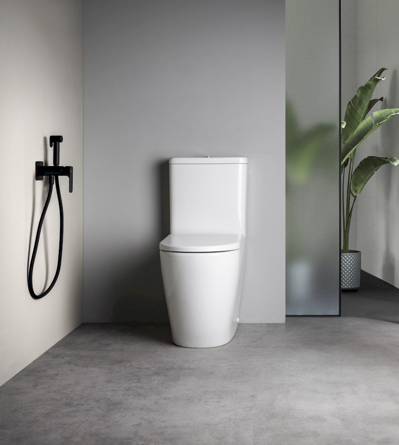 SPY podomítková bidetová baterie se Stop sprškou, černá mat PY13/15