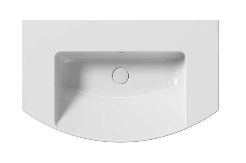 NORM keramické umyvadlo 80x50cm, oblé, bez otvoru, bílá ExtraGlaze 8644011