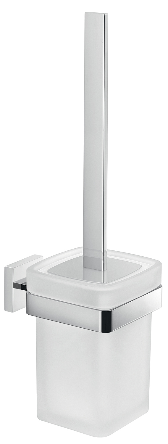 ELBA WC štětka závěsná, mléčné sklo, chrom A033313