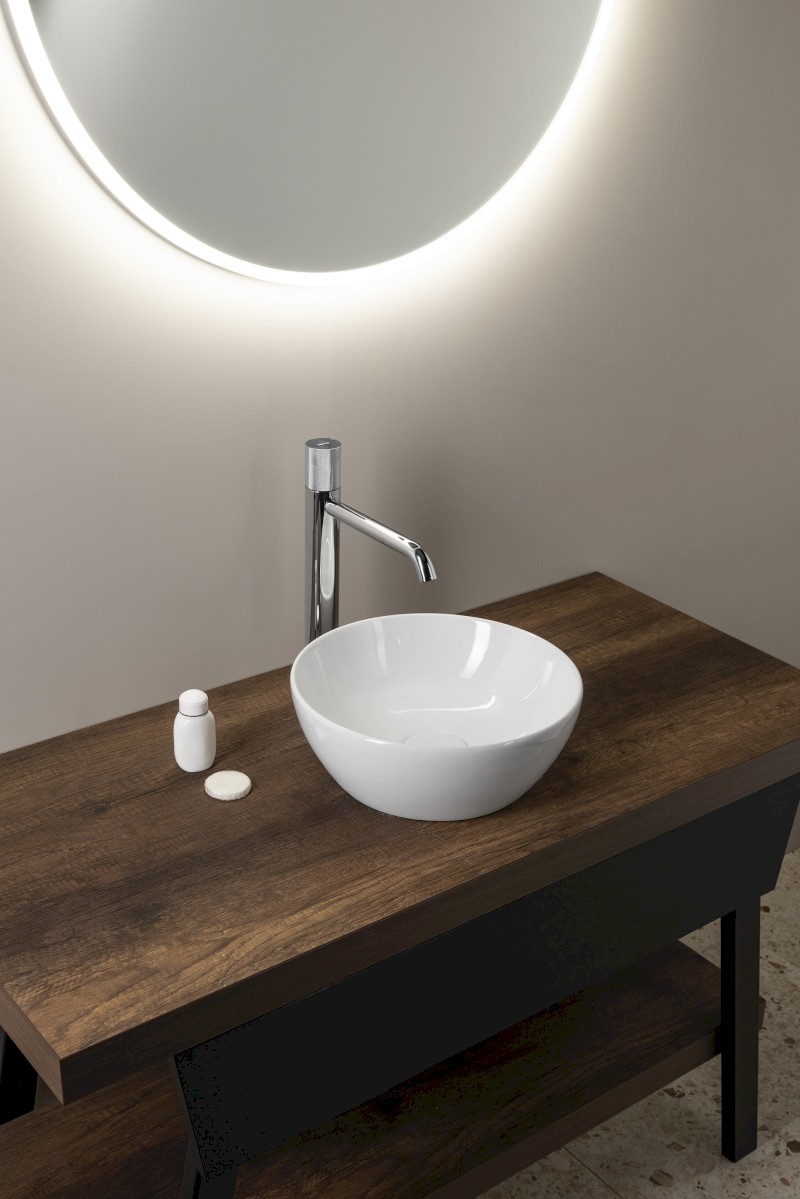 PURA keramické umývátko na desku, průměr 32cm, bílá ExtraGlaze 885411