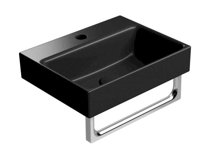 NUBES keramické umývátko 40x32cm, černá mat 9684126