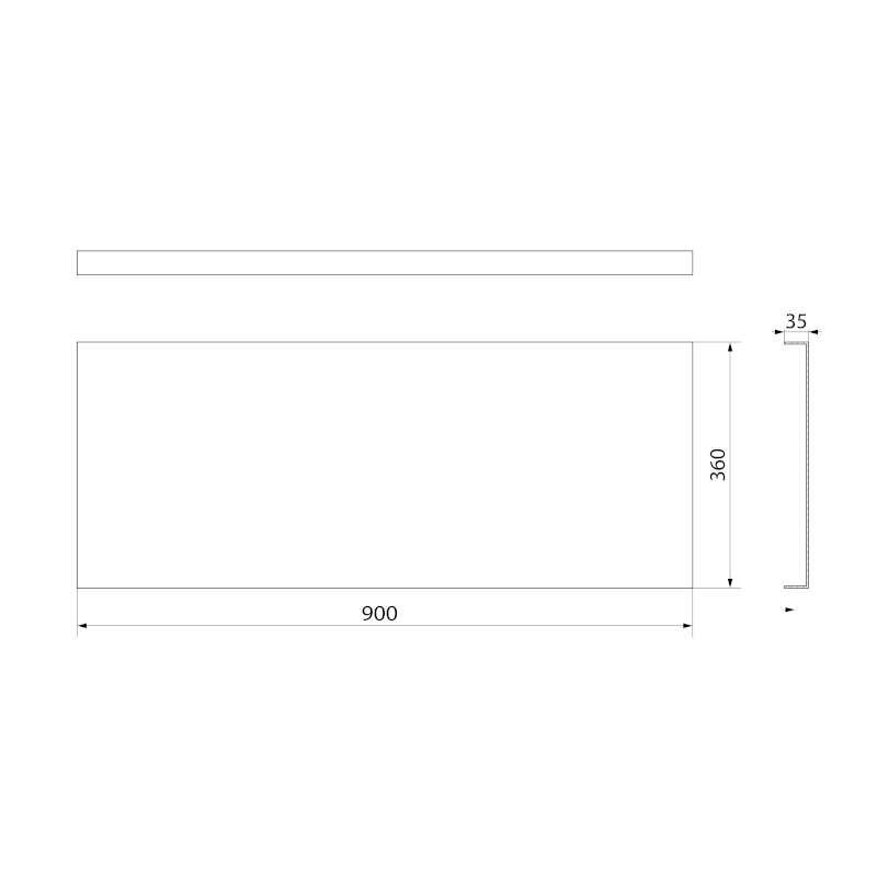 DEEP PLAIN boční panel 90x36cm 89781