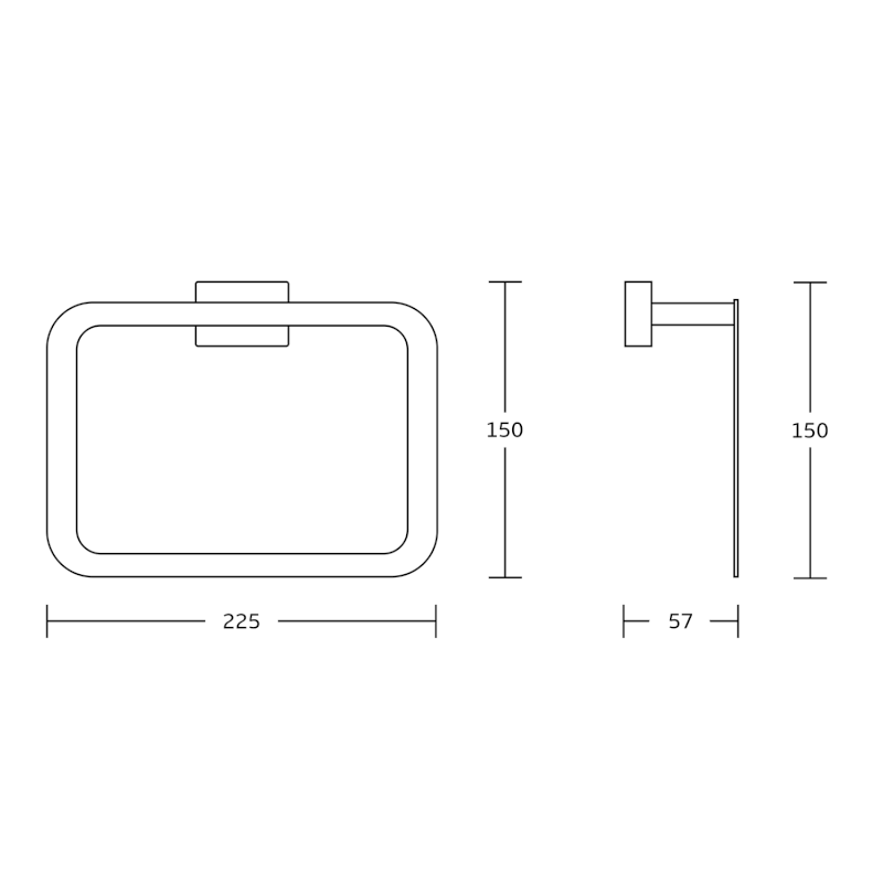 APOLLO držák ručníků, chrom 1416-06
