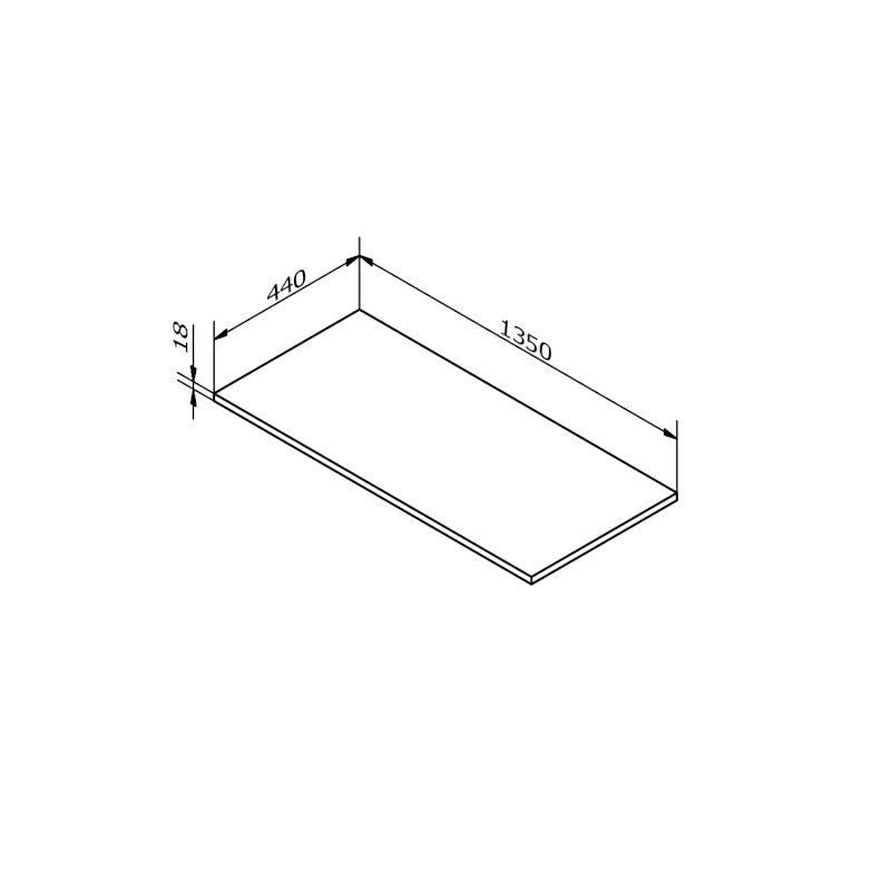 Deska DTDL 1350x18x440mm, jilm bardini DT135-1313