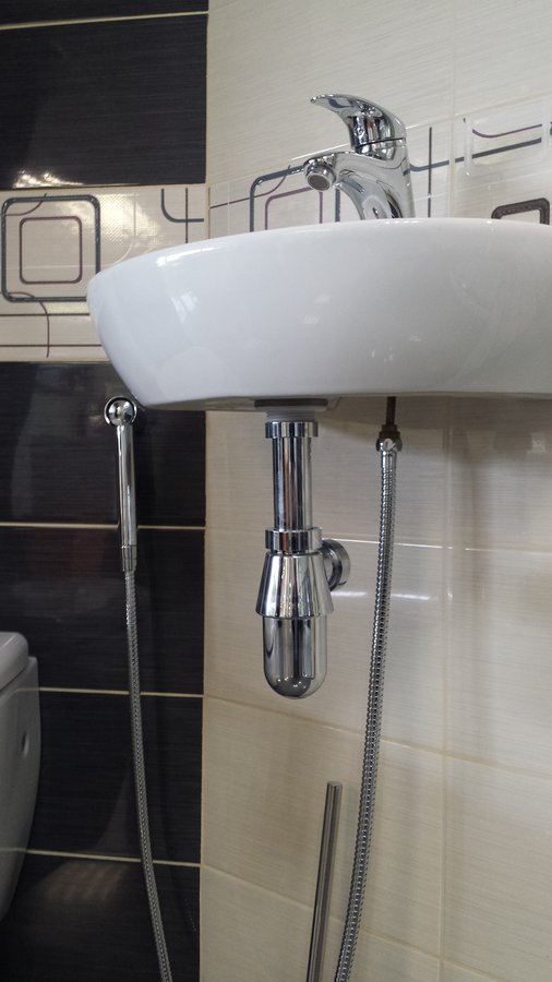 Stojánková umyvadlová baterie s bidetovou sprchou, chrom 1209-05