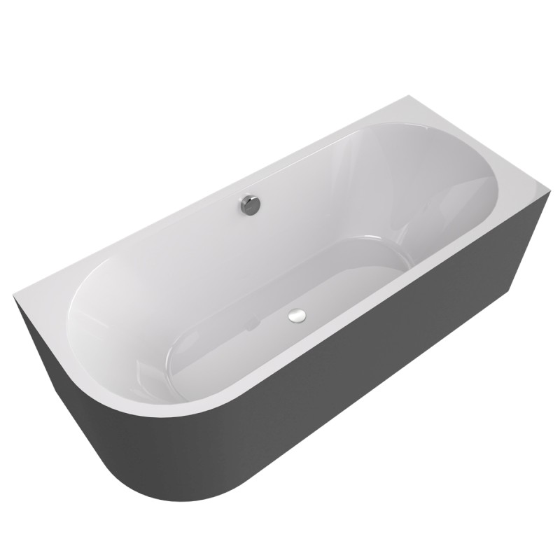 VIVA R MONOLITH asymetrická vana 170x75x60cm, bílá/carina 78119M.41