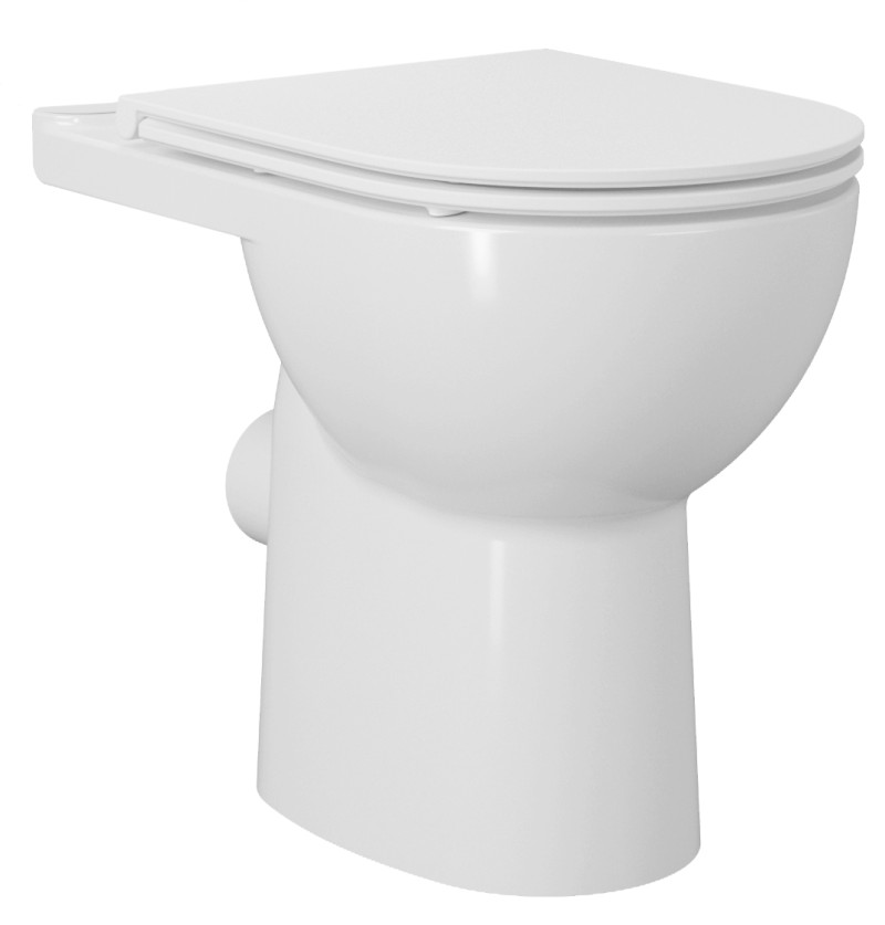 SANIVEX WC kombi mísa, zvýšený sedák, Rimless, 63,5 x35,5cm, spodní/zadní odpad, bílá PC108-111