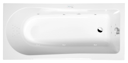 LISA hydromasážní vana, 160x70x47cm, Highline Hydro, chrom 86111.5010