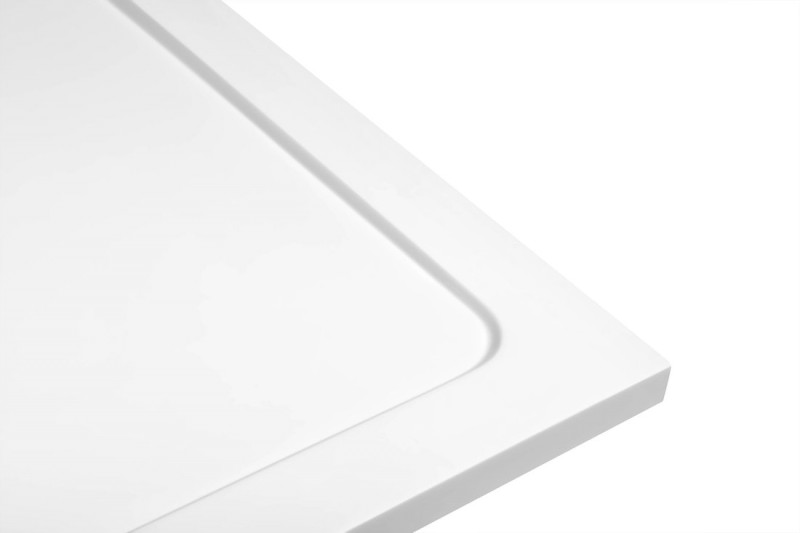 TECMI sprchová vanička z litého mramoru, čtverec 90x90cm, bílá PQ009