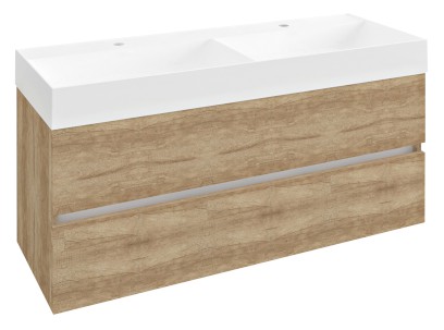 ODETTA umyvadlová skříňka 118x50x43,5cm, dub Alabama DT120-2222
