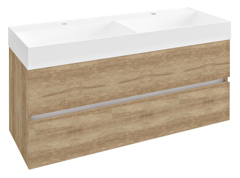 ODETTA umyvadlová skříňka 118x50x43,5cm, dub Alabama DT120-2222