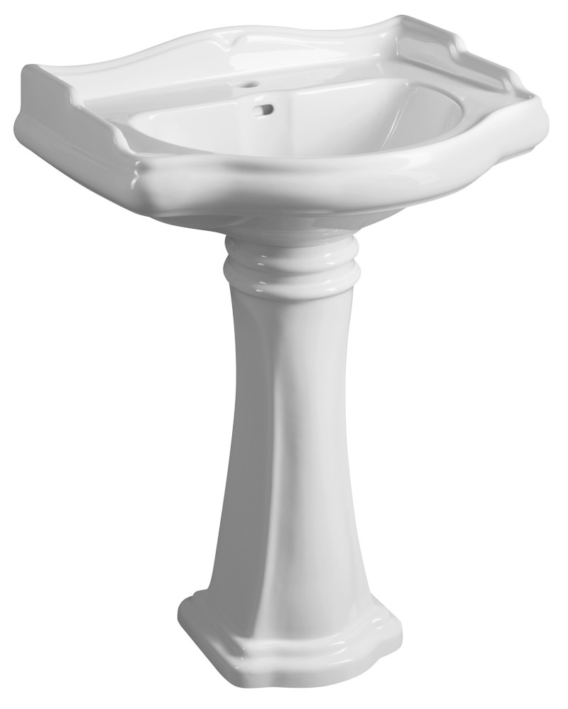 RETRO universální keramický sloup k umyvadlům 56,69,73cm, bílá 107001