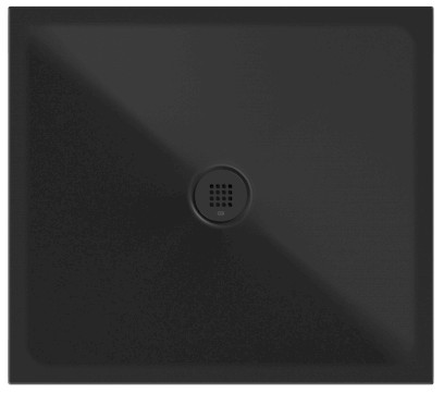 Keramická sprchová vanička, obdélník 90x80x2cm, černá mat 46090826