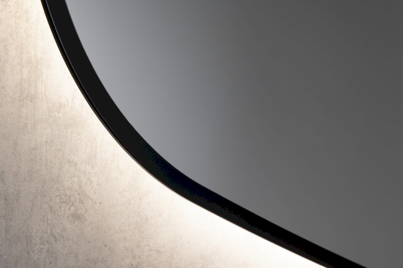 ELENA zrcadlo s LED podsvícením 20W, 68x96cm, černá mat 30574CI