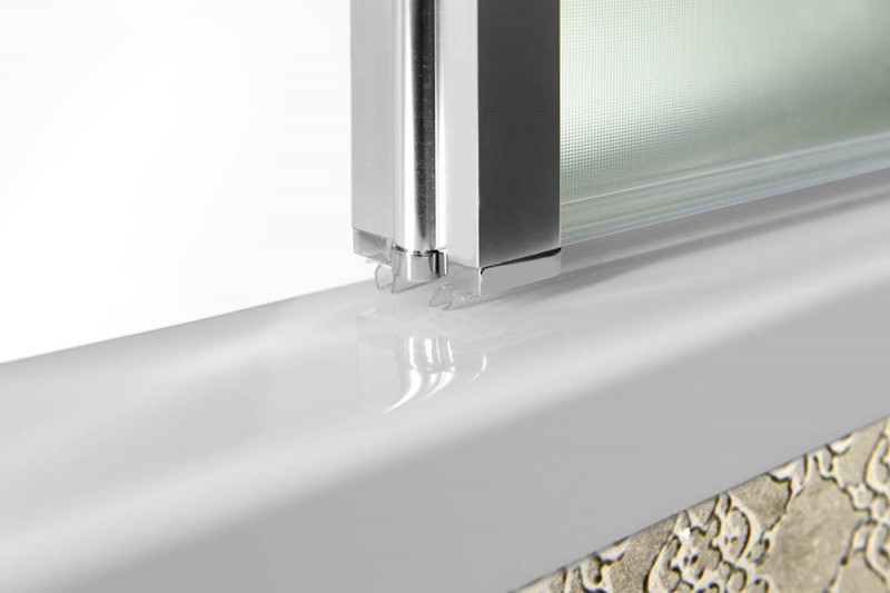 VANDA vanová zástěna skládací 1000x1400 mm, chrom, sklo matné AQ1140