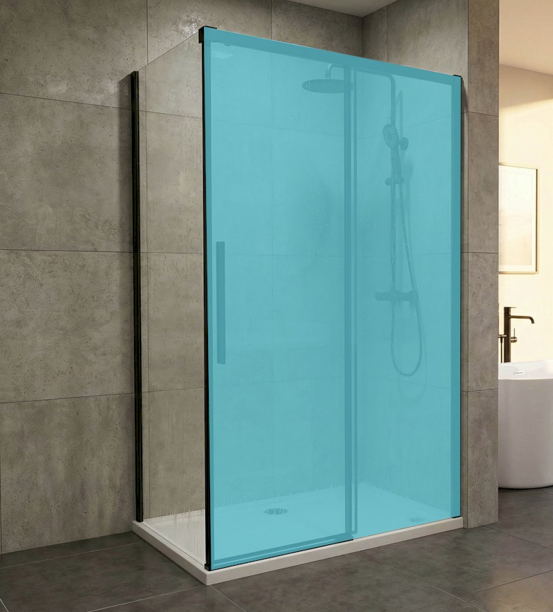 LUXOR BLACK boční stěna 800mm, čiré sklo GU5680B