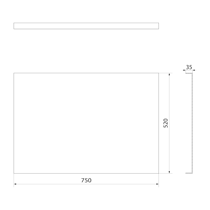COUVERT panel boční 75x52cm 72855