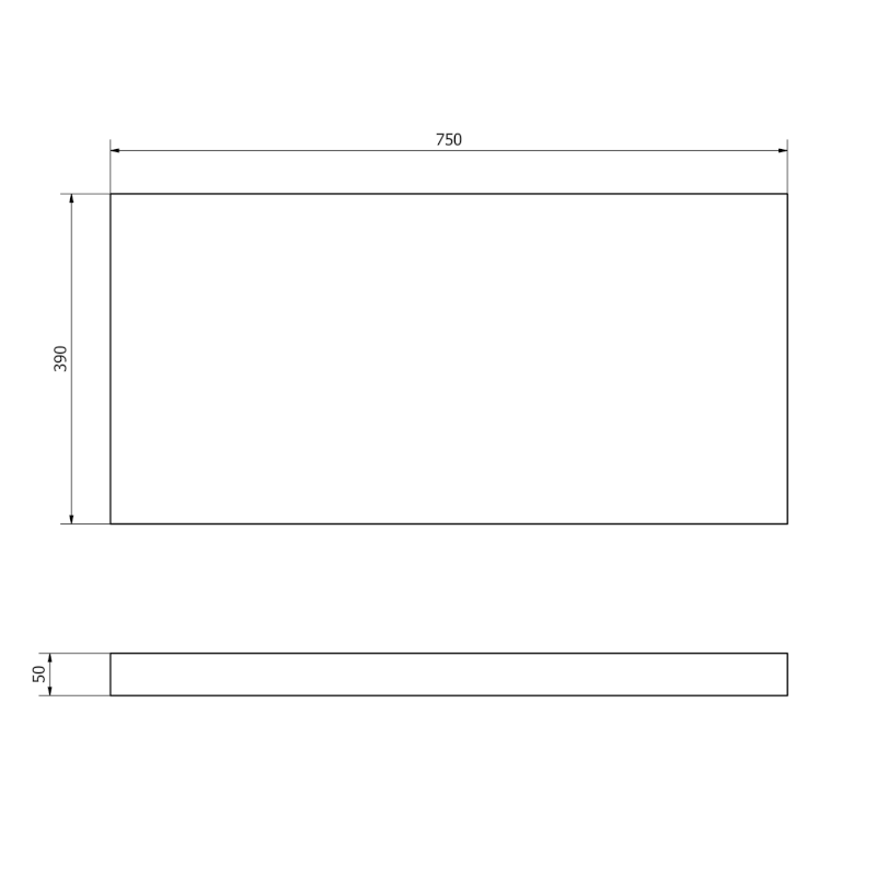 AVICE deska pod umyvadlo 75x39cm, tl.5cm, old wood AV778