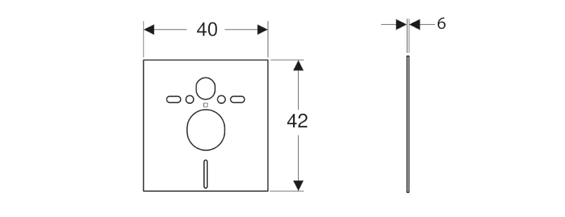 GEBERIT zvukoizolační podložka pro závěsné WC 156.050.00.1