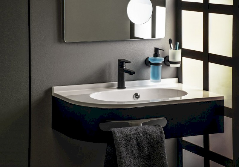 X-ROUND BLACK sklenka, mléčné sklo, černá mat XR903B