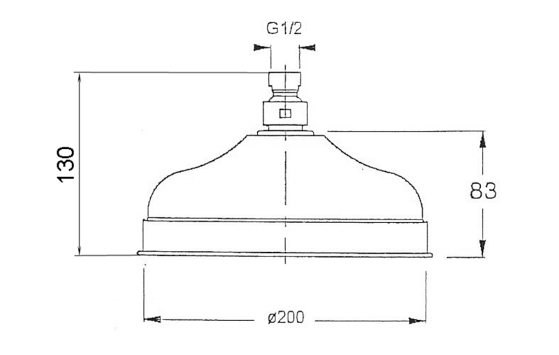 ANTEA hlavová sprcha, průměr 200mm, chrom SOF2001