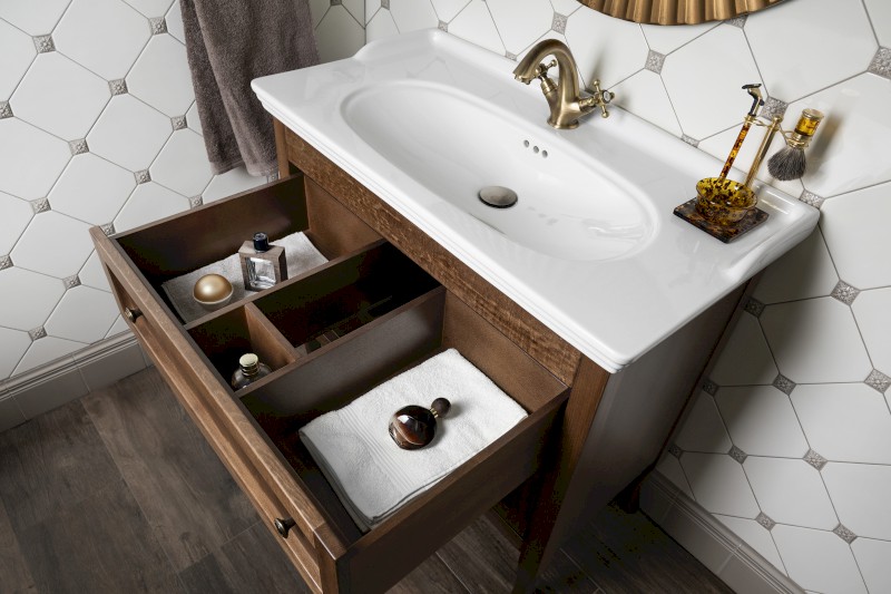 RETRO umyvadlová skříňka 83,5x80x43cm, buk 1630