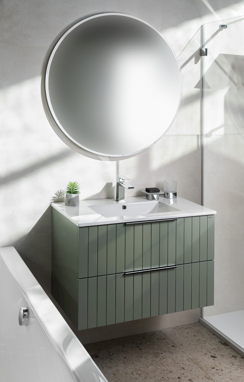 CIRASA STRIP umyvadlová skříňka 79,8x52x46cm, verde CR801-4444S