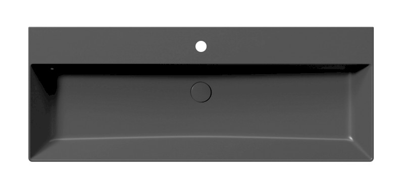 KUBE X keramické umyvadlo 120x47cm, černá mat 9424126