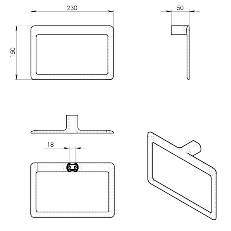 PIRENEI držák ručníků, bílá mat PI7002
