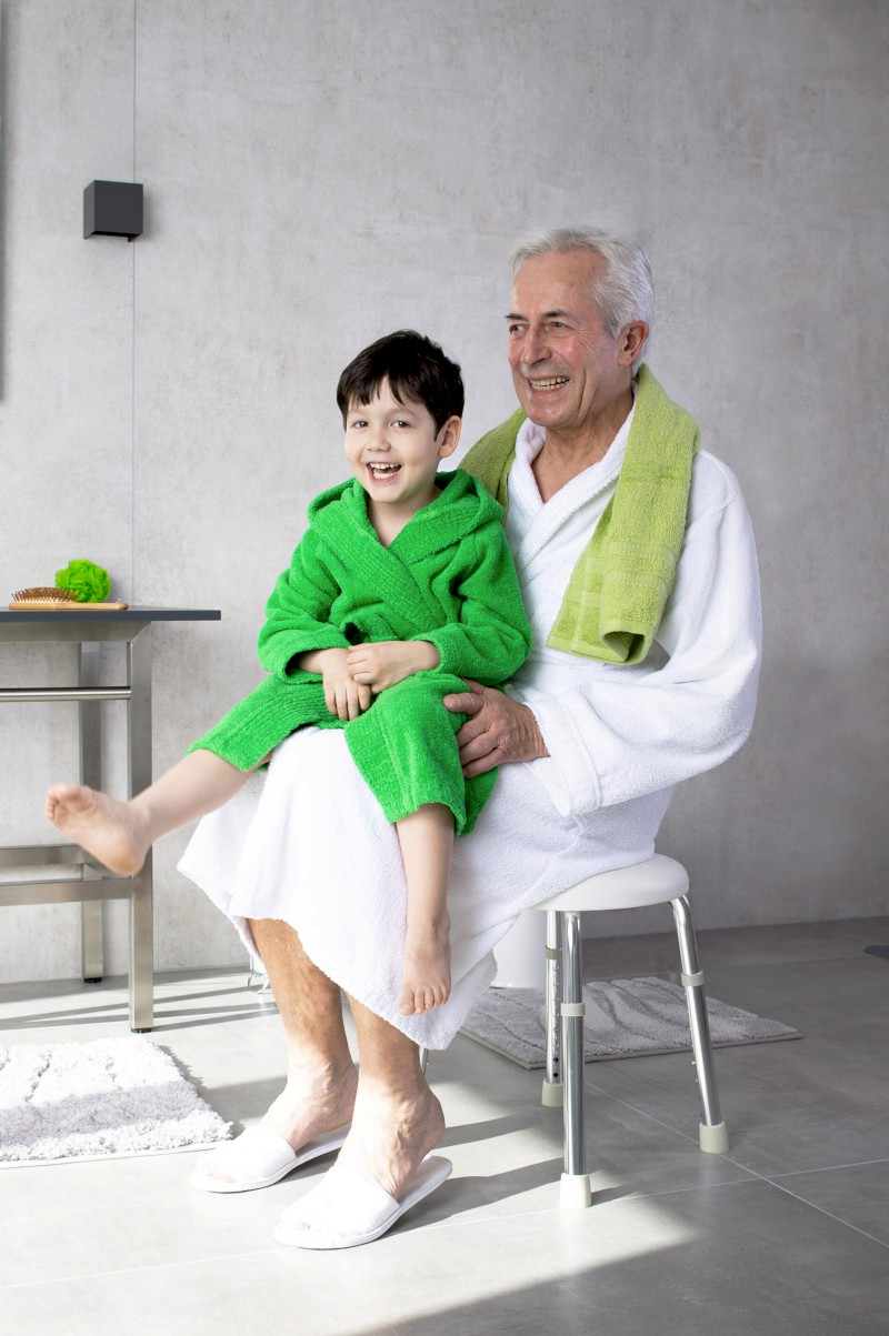 HANDICAP koupelnová stolička, průměr 45cm, bílá A170101