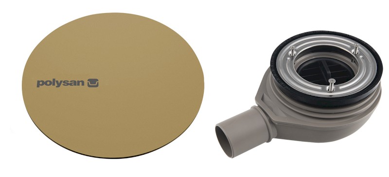 MIRAI vaničkový sifon, průměr 90mm, DN40, krytka zlato mat 72730GB