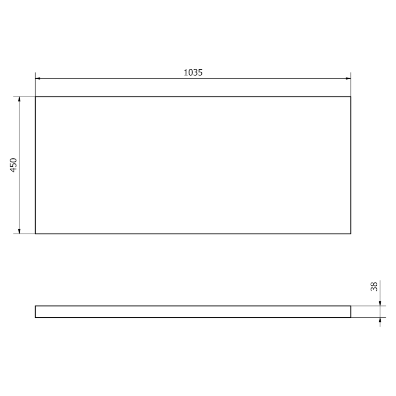 VEGA deska pod umyvadlo 104x45cm, dub černý VG610