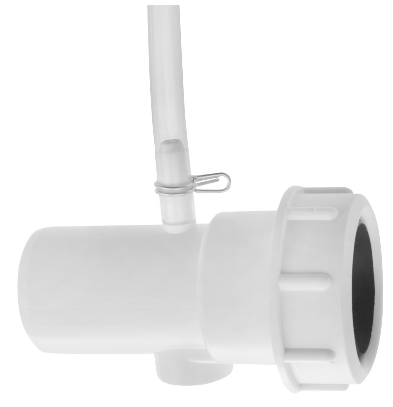 FOLLOW ME sprchová průchodka s odvodněním na okraj vany vč. hadice a drenážního kusu, kulatá, chrom PD467