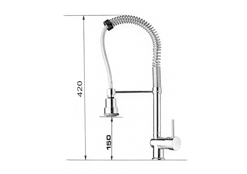 RHAPSODY PROFESSIONAL stojánková dřezová baterie se sprškou, chrom 5547