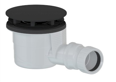 Vaničkový sifon, průměr 90mm, DN40, krytka černá mat 17911B