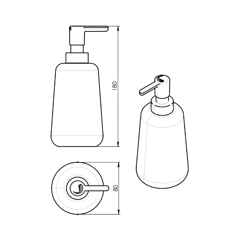 MARIKA dávkovač mýdla na postavení, zelená MK8007