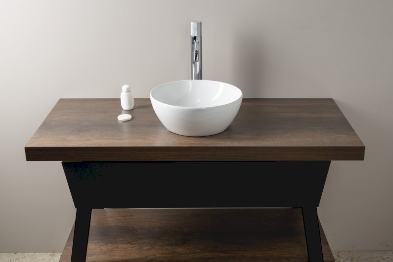 PURA keramické umývátko na desku, průměr 32cm, bílá ExtraGlaze 885411