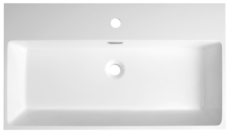 AQUATIC umyvadlo, litý mramor, 80x46cm, bílá AT080