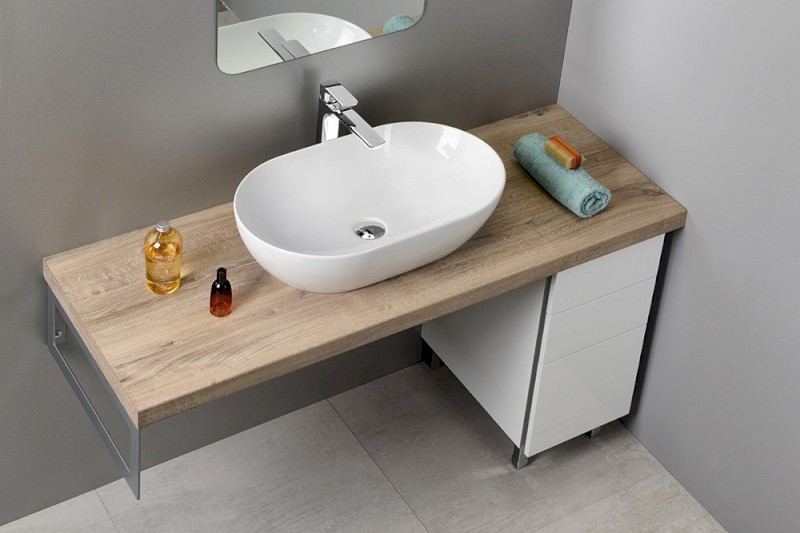 PURA keramické umyvadlo na desku 60x37cm, bílá ExtraGlaze 883411