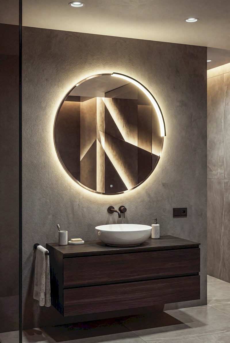 MOON LED svítidlo 8,8W, 230V, 573x12x22mm, R400mm, černá mat SL-2211/80MB