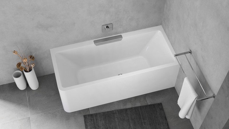 CASCATA R MONOLITH obdélníková vana 180x80x60cm, kaskáda nerez 73836MR.100