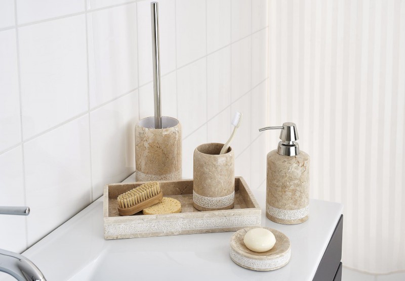 POSH dávkovač mýdla na postavení, mramor, béžová 2234519